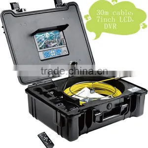 Professional Industrial Pipe Inspection Camera Kit With 40m Fiberglass Tube With DVR thumbnail-1