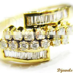 Diamond Gold Wedding Rings, Diamond Anniversary Rings, Diamond Jewelry thumbnail-2