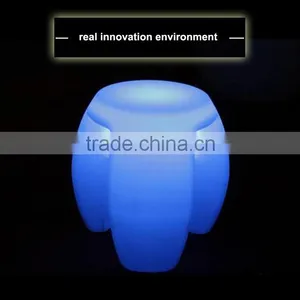 Outdoor Hollow Plastic Small Polyethylene Led Chair thumbnail-2