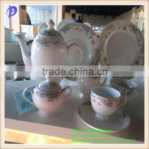 61pcs Bone China Dinnerware With Flower Decal thumbnail-3