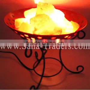 Iron Basket Lamp / Salt Lamp / Fancy Lamps / Himalayan Salt Lamp / Salt Chunks Lamps thumbnail-1