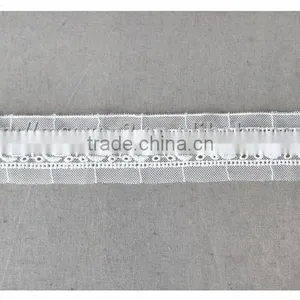 Garment Decoration 4cm White Net Embroidery Lace Trim on Wholesale thumbnail-4