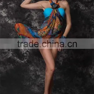 Fashion Ladies Sarongs Beachwear Pareos and Sarongs thumbnail-1