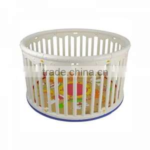 New Deluxe Plastic Round Baby Playpen Play Center With Padded Mat thumbnail-1