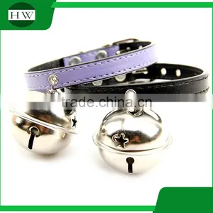 Wholesale Free Sample Leather Dog Collar Bulk With Bell With Low MOQ Promotionla Gifts thumbnail-1