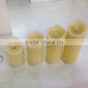 Flameless Dripping Moving Wick Led Candles With Remote Control Led Dancing Wick Candles With Timer thumbnail-1
