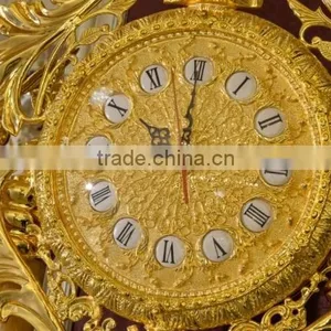 Italian Rococo Style Hanging Wall Clock, Antique Luxury Design Wall Clock thumbnail-2