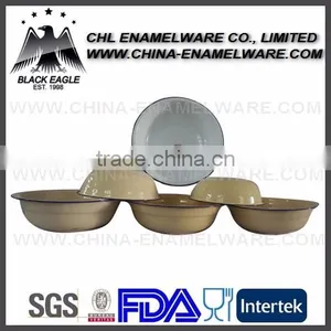 Plain Enamel Wash Basin With Stainless Steel Rim thumbnail-4