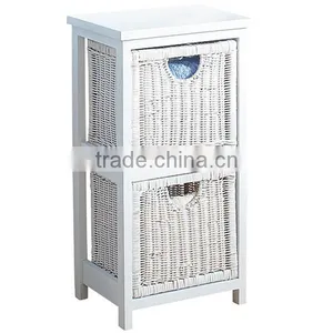 Modern Beautiful Exquisite Wooden Storage Cabinet+wicker Drawers thumbnail-1