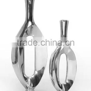 Home Decor Tall Metal Vases in Aluminium With Shiny Polish thumbnail-1