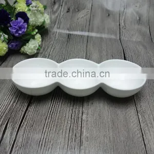 Unique Design Customized Bulk Stock White Devide Ceramic Round Soup&Salad&Snack Bowl thumbnail-1