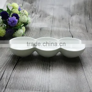 Unique Design Customized Bulk Stock White Devide Ceramic Round Soup&Salad&Snack Bowl thumbnail-3