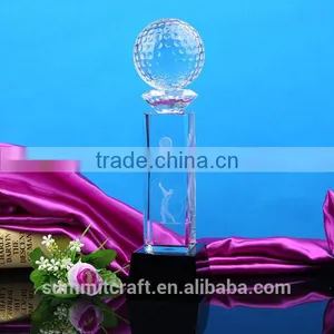 Custom Unique Crystal Golf Trophy thumbnail-4