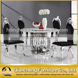 Dining Table Round Marble Slab Table Top Hotel Furniture thumbnail-3