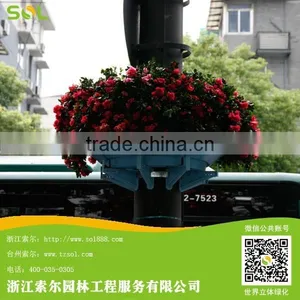 Plastic Flower Pots for Lamp Pole Decoration thumbnail-1