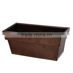 Metal Rectangular Flower Gardening Planter Pot thumbnail-1