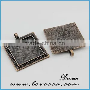 Antique Brass Color Settings Cameo Base ,fashion Alloy Pendant Setting,pendant Trays and Setting thumbnail-1