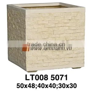 Vietnam Exporter Rustic Garden Landscape Square Poly Tile Planter thumbnail-1