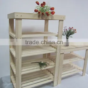 Foldable Modern Step Style Wood Decorative Flower Display Shelf thumbnail-2