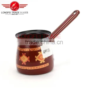 Eco-friendly OEM Enamel Coffee Pot/coffee Jug / Coffee Warmer With Long Handle thumbnail-2