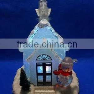 2015Dongguan Acrylic 7inch Snow House With LED Color-changing Light thumbnail-1