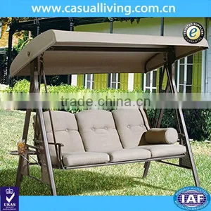 3 Seat Patio Swing Chair Metal Swing Chair With Steel Frame for Hot Sale thumbnail-1