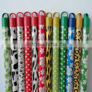 Flower Design Sweeping Cleaning Brush Wooden Handle Cover PVC thumbnail-1
