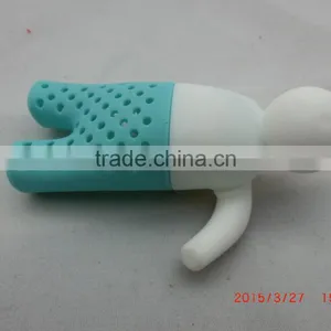 Hot Sale New Design Funny Ceramic Silicone Tea Infuser, Tea Man Tea Infuser thumbnail-3