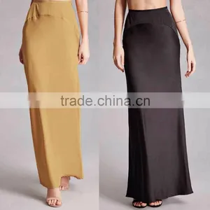 Bohemian Gypsy Skirt Satin Maxi Skirt Wholesale Custom Made in China Satin Long Skirts thumbnail-1