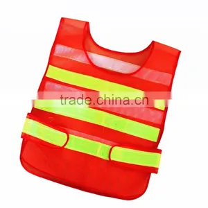 Wholesale Printing Logo Cheap Low MOQ Orange Yellow Green Safety Mesh Traffic Reflectors Incident Vest 3M Reflective Tank Top thumbnail-1