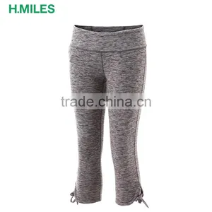 Women Slimming Slim Fit Quickdry Space Dye Fitness Capri Tight thumbnail-1
