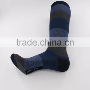 Autumn Winter Season 200 Needles Melanged Cotton Yarn Knee High Socks Men thumbnail-2
