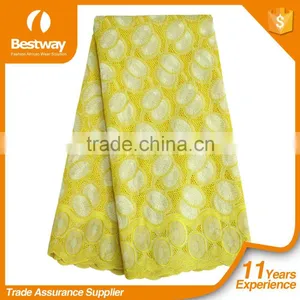 Wholesales Swiss Lace Fabric New Lace Design for Ladies Suit thumbnail-4
