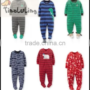 Wholesale 100% Cotton Boys and Girls Winter Pajamas,kids Pajamas With Feet thumbnail-1