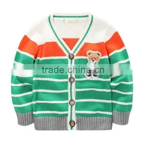 Stripe Sweater Kids Sweater Fashion Cardigan Wholesale Cotton Sweaters Kids thumbnail-2