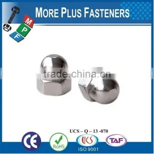 Made in Taiwan Aluminum Colored Stainless Steel Colored Dome Nut thumbnail-3