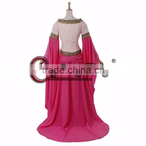 Pink Medieval Dress Medieval Dress Cosplay Costume Victorian Ball Gown Cosplay Costume Women's Fancy Dress Custom Made thumbnail-4