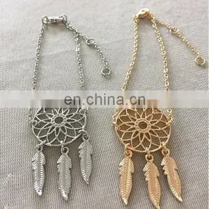Hot Sell Feather Drop Dream Catcher Bracelet in Gold and Silver Color thumbnail-1