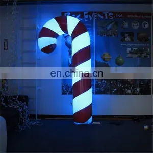 Christmas Decorations Air Blown Inflatable Christmas Candy Stick/ Candy Cane With LED Light thumbnail-3