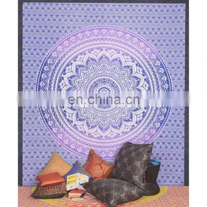 Bohemian Hippie Indian Jaipuri Mandala Tapestry Single Bed Size Without Pillow thumbnail-1