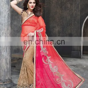 Party Wear Half&Half Saree. thumbnail-6