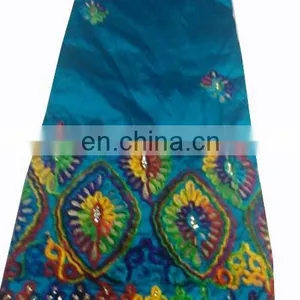 Dubai Indian African Nigerian Handwork Sequins Work Beaded Stone Work Georges Come With Blouses thumbnail-3