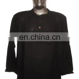 Full Sleeve Long Khadi Yoga Kurta, Size : Chest 46 x Height 34 Inches (medium, Also Available Large, Extra Large) thumbnail-4