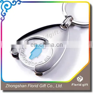 Promotional Metal Euro Coin Key Chain,Trolley Token Coin Key Chain thumbnail-2