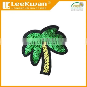Sequin Palm Tree Patch, Palm Tree Patch Sticker Patch, Sequin Embroidery Patch Palm Tree thumbnail-1