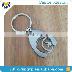 Metal Shopping Cart Coin Chip Token Keychain thumbnail-1