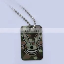 Custom Logo Printed Gold Metal Blank Dog Tag thumbnail-3