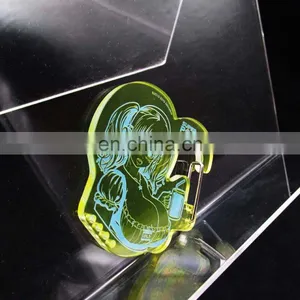 Customized Clear Green Cartoon Acrylic Keychain Laser Cut thumbnail-5