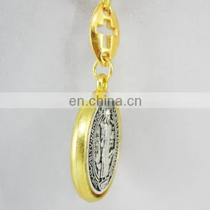 Gold and Silver Mmedalla De San Benito Saint Benedict Medal thumbnail-4