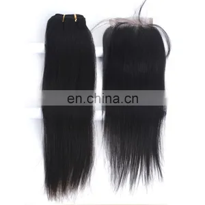 2017 Hot Sale Straight Hair Mink Brazilian Hair Bundle With Closure thumbnail-2